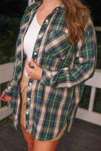 Load image into Gallery viewer, Lola Flannel Tunic Top - Green
