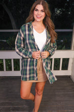 Load image into Gallery viewer, Lola Flannel Tunic Top - Green
