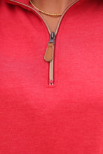 Load image into Gallery viewer, Red Miley Quarter Zip Pullover
