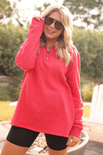 Load image into Gallery viewer, Red Miley Quarter Zip Pullover
