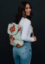 Load image into Gallery viewer, Mint &amp; Multicolored Aztec Backpack
