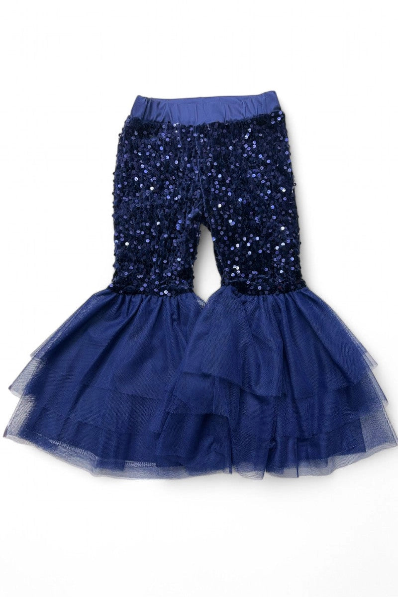 Navy Sequin & Tulle Bells