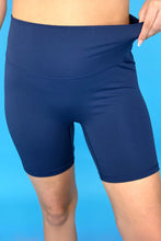 Load image into Gallery viewer, Solid Navy Biker Shorts
