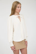 Load image into Gallery viewer, Necktie Smocked Cuff Top
