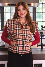 Load image into Gallery viewer, Nora Plaid Puffer Vest
