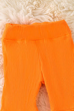 Load image into Gallery viewer, Orange Ribbed Bell Bottoms
