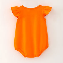 Load image into Gallery viewer, Orange Football Sequin Romper
