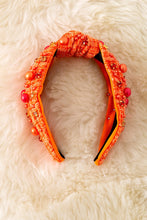 Load image into Gallery viewer, Orange Beaded Girls Headband
