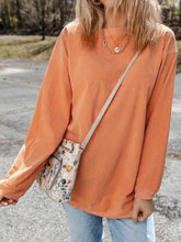 Load image into Gallery viewer, Orange Ribbed Sweatshirt
