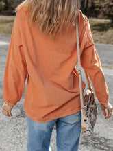 Load image into Gallery viewer, Orange Ribbed Sweatshirt
