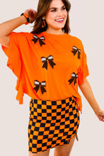 Load image into Gallery viewer, Sideline Sparkle Ruffle Top - Orange
