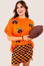 Load image into Gallery viewer, Sideline Sparkle Ruffle Top - Orange

