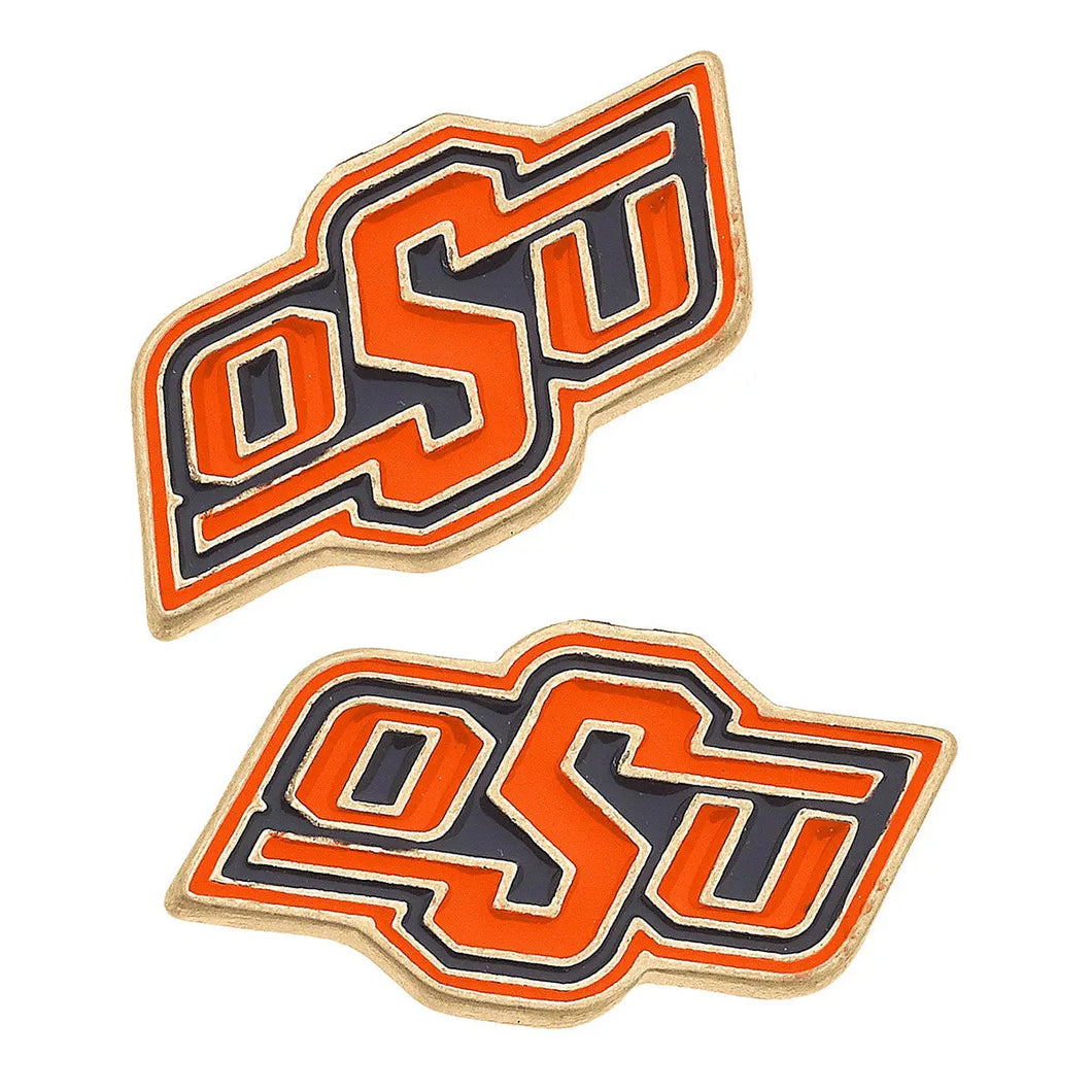 OSU Cowboys Enamel Stud Earrings