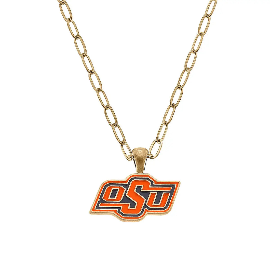 OSU Pokes Enamel Pendant Necklace