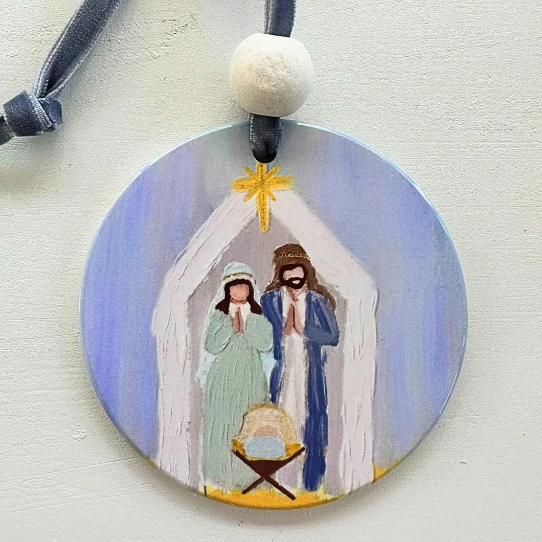 Painted Nativity Ornament