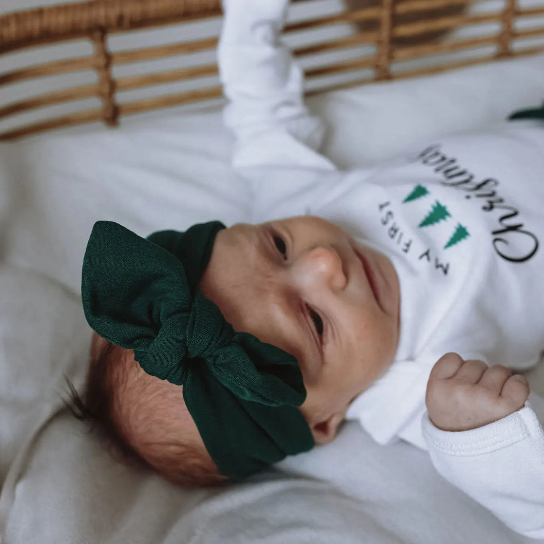 Knot Bow Headband - Pine