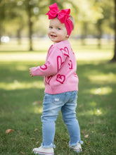 Load image into Gallery viewer, Pink Heart Sweater
