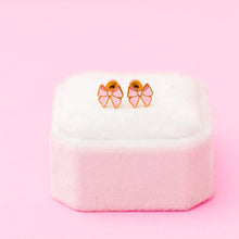 Load image into Gallery viewer, Pink Bow Stud Earrings
