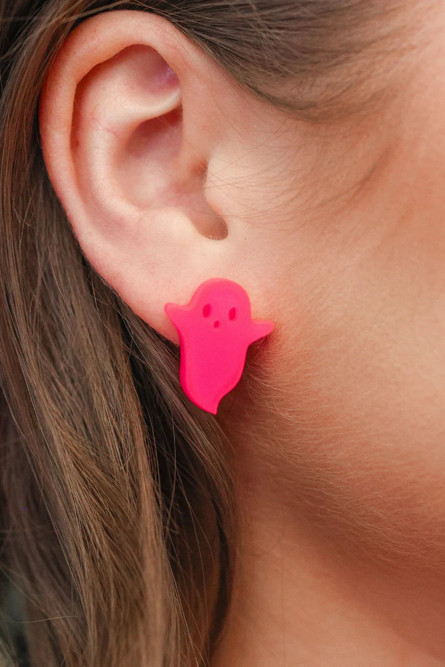 Pink Ghost Earring