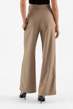 Load image into Gallery viewer, Pinstripe Tan Flare Pants
