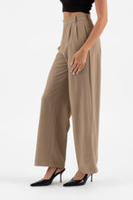 Load image into Gallery viewer, Pinstripe Tan Flare Pants
