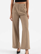 Load image into Gallery viewer, Pinstripe Tan Flare Pants
