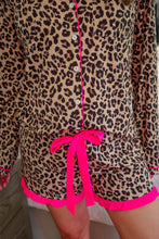 Load image into Gallery viewer, Prima Donna Leopard Ruffle Pajama Set
