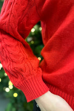 Load image into Gallery viewer, Red Cable Knit Sweater
