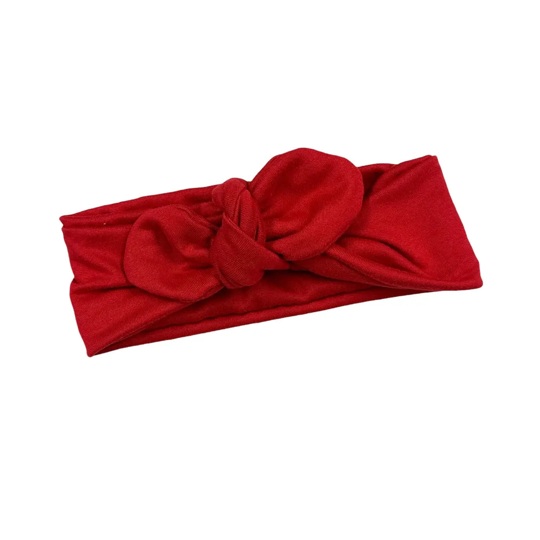 Knot Bow Headband - Red