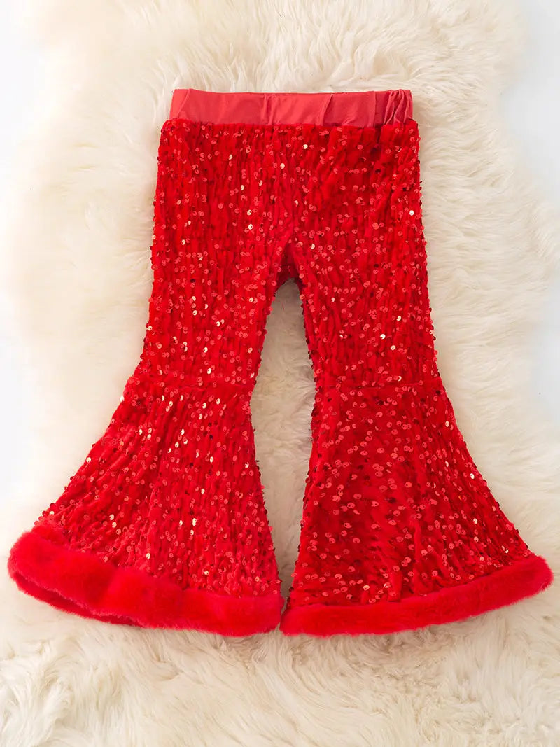 Sequin Bells with Faux Fur