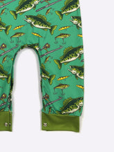 Load image into Gallery viewer, Reelin' in Green Romper
