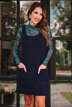 Load image into Gallery viewer, Navy Rory Ribbed Jumper
