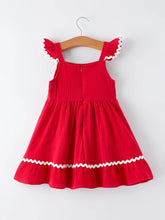 Load image into Gallery viewer, Red Ruffle Trim Dress
