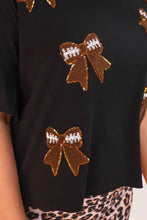 Load image into Gallery viewer, Sideline Sparkle Ruffle Top - Black

