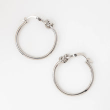 Load image into Gallery viewer, Knotted Hoop Nickel Free Earrings
