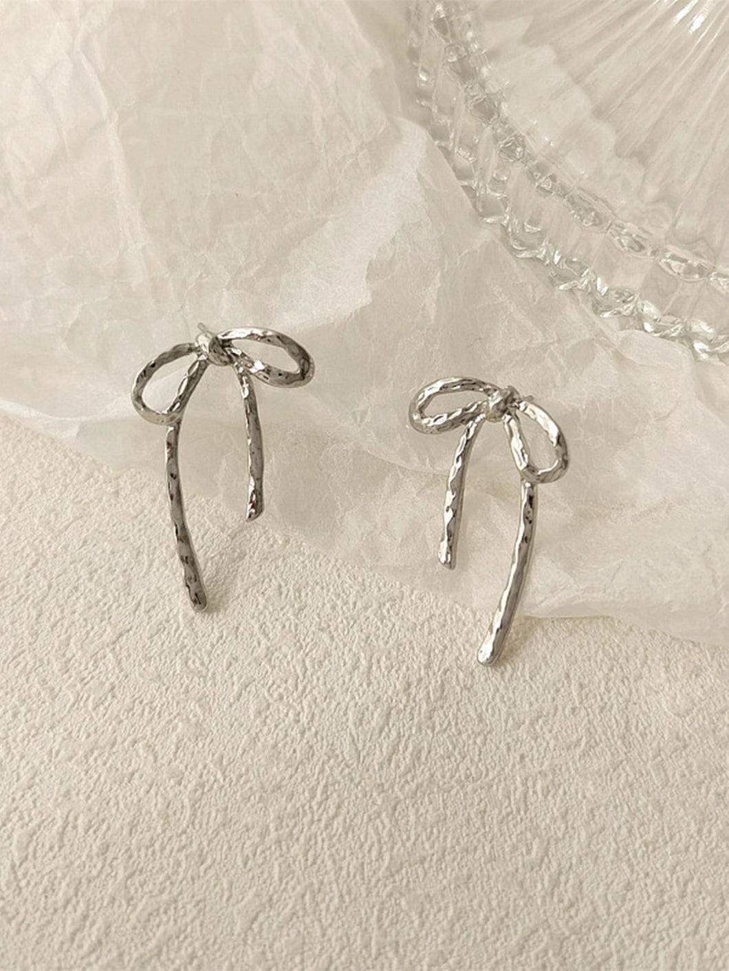 Hammered Bow Earrings