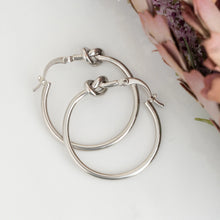 Load image into Gallery viewer, Knotted Hoop Nickel Free Earrings
