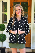 Load image into Gallery viewer, Sloane Button Up Top - Polka Dot
