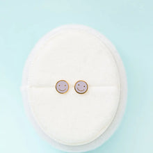 Load image into Gallery viewer, Lavender Smiley Stud Earrings

