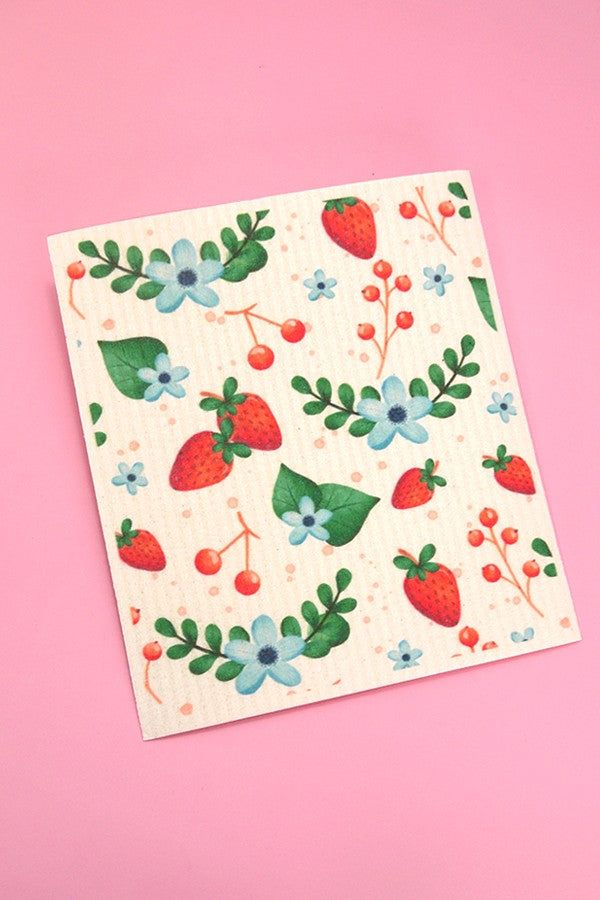 Strawberry Reusable Washcloth