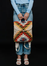 Load image into Gallery viewer, Tan &amp; Multicolored Aztec Backpack
