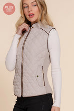 Load image into Gallery viewer, Taupe Quilted Vest
