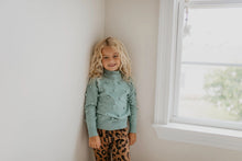 Load image into Gallery viewer, Kid&#39;s Teal Pom Pom Sweater
