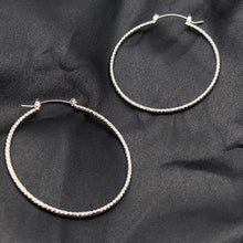 Load image into Gallery viewer, Large Textured Hoop Earrings
