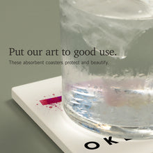 Load image into Gallery viewer, OK Watercolor Ceramic Coaster
