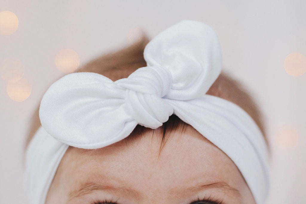 Knot Bow Headband - White