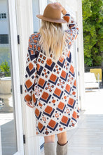 Load image into Gallery viewer, Aztec Print Long Sweater Cardigan
