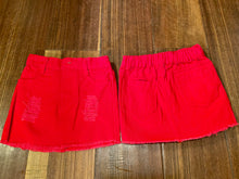 Load image into Gallery viewer, Red Distressed Skirt
