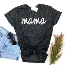Load image into Gallery viewer, Black Leopard MAMA shirt
