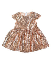 Load image into Gallery viewer, Rose Gold Sequin Party Dress

